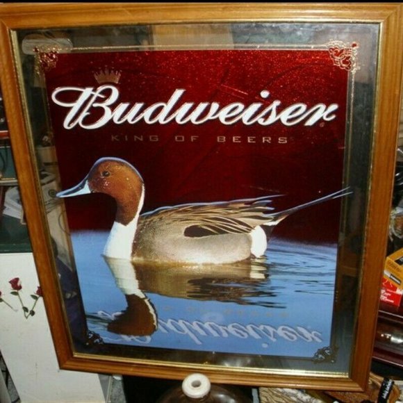 Vintage 2002 Budweiser Duck Mirror